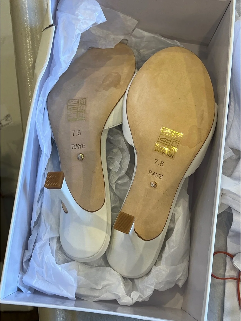 Raye Chad Sandal in White FLAW - Picture 6 of 7